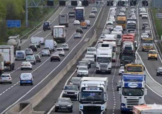 The M1 motorway.