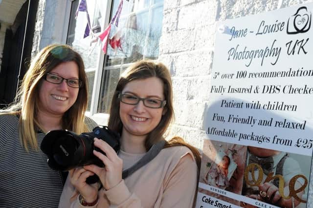 Jane-Louise Stevens who has set up a new photographic studio in Clay Cross which she shares with Dawn Collyer of Bespoke Gifts.