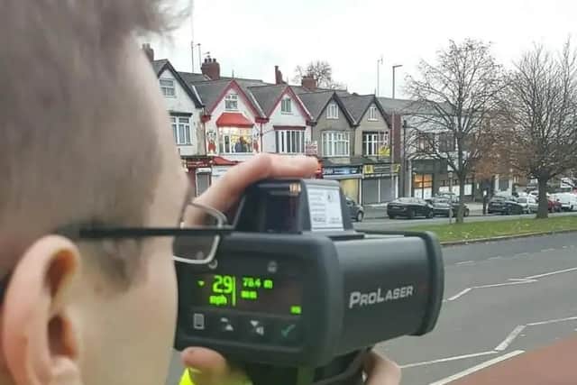 These are used by police or volunteers at the side of the residential roads. The RADAR speed devices capture the speed of any passing car. They are highly visible patrols and anyone caught speeding can be issued a ticket.