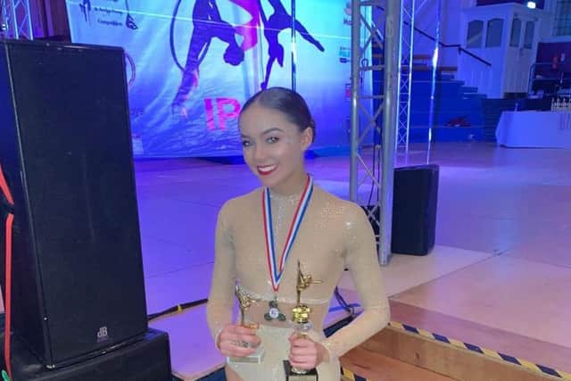 Hollie Beastall, aged 15, won the title of International Intermediate Hoop Champion at the International Pole and Aerial Tournament on January 19.