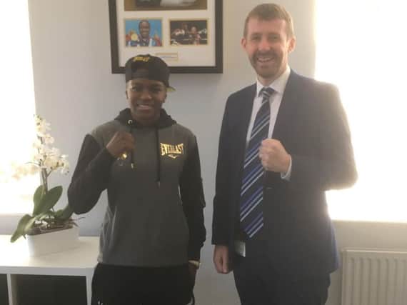 Dr Allan Johnston with Team GB Olympic boxing gold medalist, Nicola Adams.