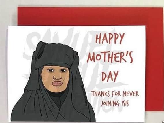 The Mother's Day card created by Samuel Hague.
