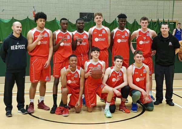 Encon Derbyshire Arrows U18s, who are on the verge of being crowned champions in the National Basketball League.
