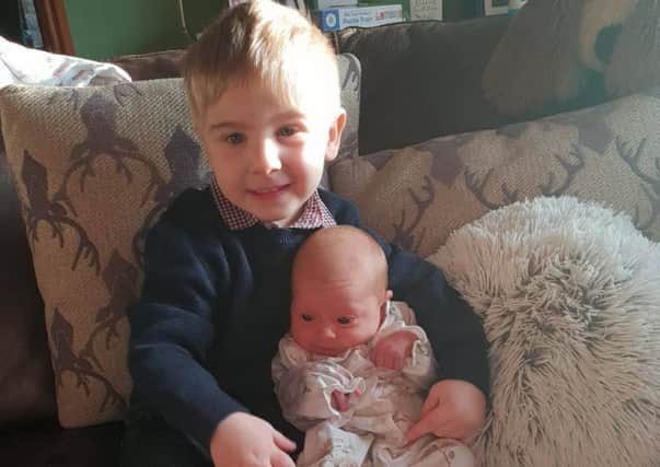 Harry and Gracie, the children of Matlock residents Sophie Duly and Daniel Prime, whose home was destroyed by fire last week.