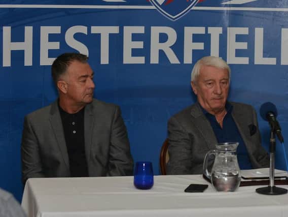 Glynn Snodin, left, assistant manager at Chesterfield FC