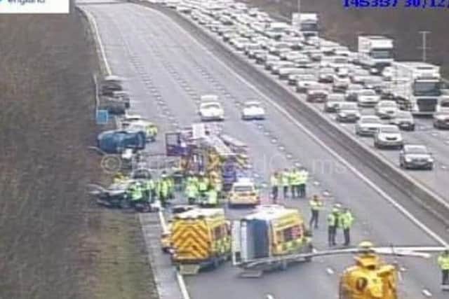 The aftermath of the crash. (Photo - Highways England)