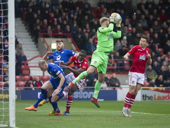 Rob Lainton was unbeaten and relatively untroubled in the Wrexham goal