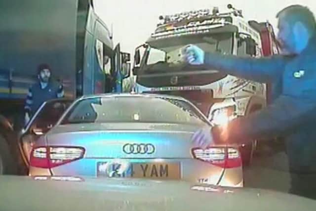 Two HGV drivers gave chase on foot and helped police apprehend Khalfan