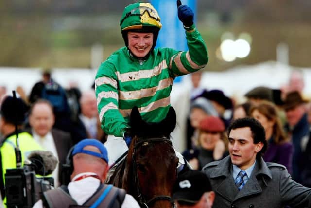 Nina Carberry, the most successful female jockey in Cheltenham Festival history (PHOTO BY: Stu Forster/Getty Images)