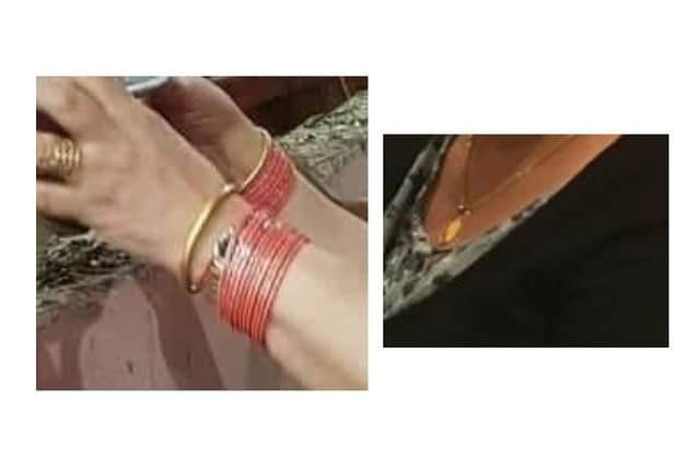 Items of jewellery which were stolen in the robbery.