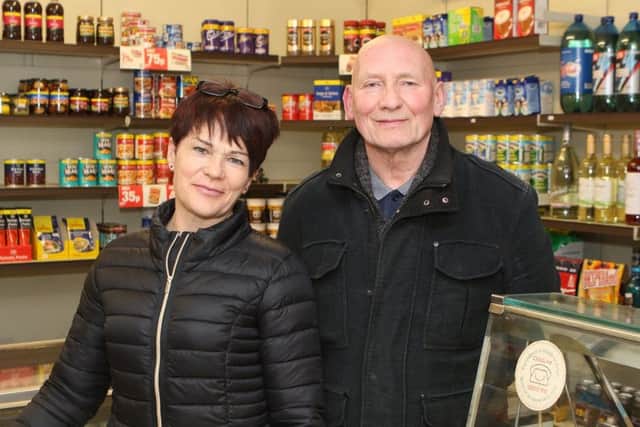 Retiring from his Derby Road shop Alan Baston with his partner Karen Seward