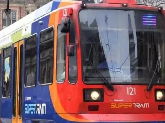 A man was struck by a tram at the Crystal Peaks stop yesterday
