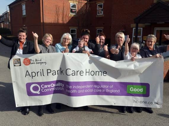 April Park celebrates its positive report from the Care Quality Commission. Picture by Brian Eyre.