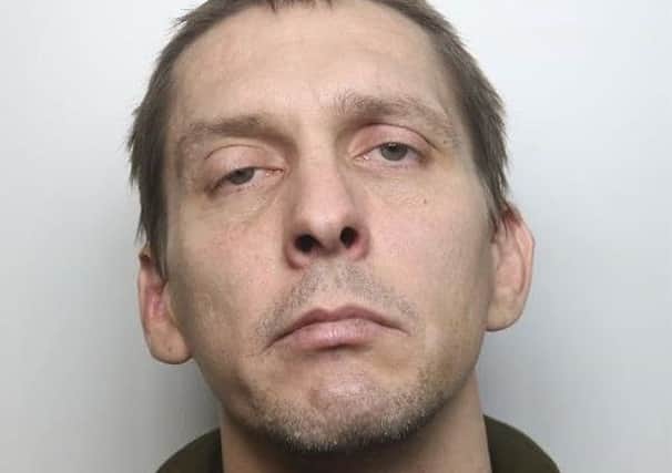Pictured is nuisance-caller Craig Mawby, 36, of no fixed abode, who has been jailed for six weeks after admitting making hoax 999 calls in Bolsover to Derbyshire fire service.