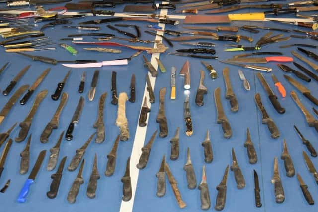 520 knives were placed in to bins situated in police stations across the county.
