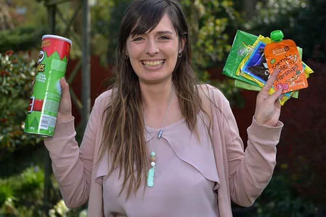 Alexandra Taylor, aged 27, collects plastics that councils don't collect