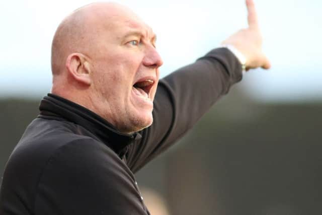 Alfreton Town v Stockport, manager Billy Heath
