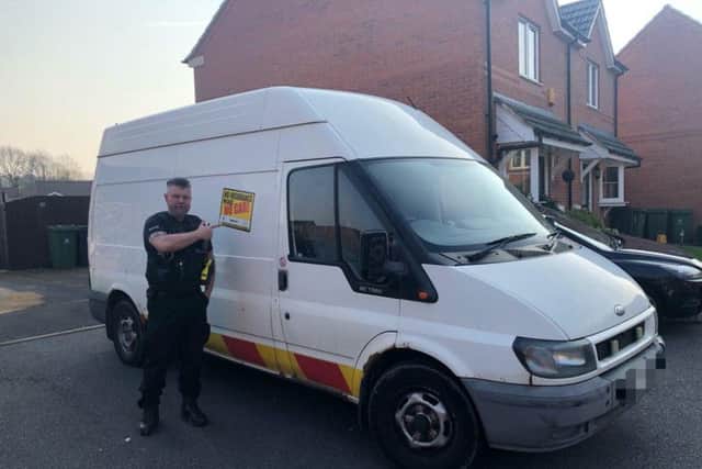 Police seize 'death trap' van.