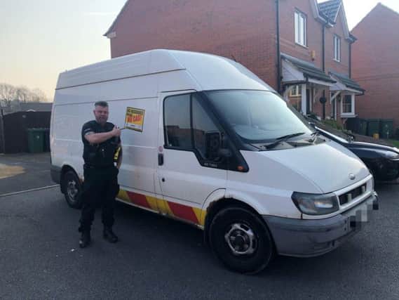 Police seize 'death trap' van.