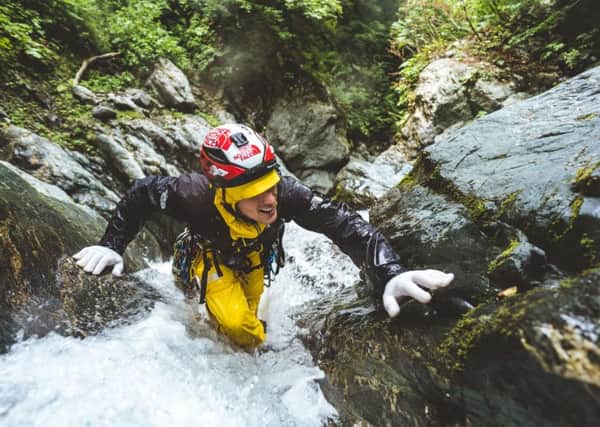 Climber James Pearson, from Matlock, has become the first known British man to scale Shomyo Falls in Japan. (Photo: The North Face/Matty Hong)