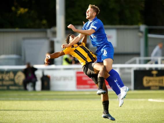 Laurence Maguire in action at Maidstone earlier in the season.