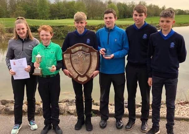 The victorious Chesterfield Golf Club juniors team who are now county champions.