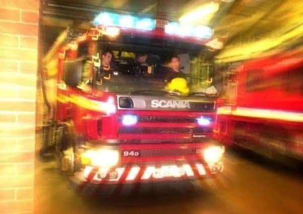 Firefighters and police attended a suspected arson attack.