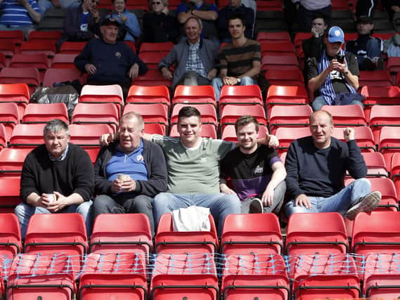 Chesterfield fans at Gateshead.