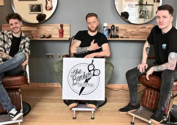 Harry Gough, Joe Tansley and Jordan Tansley of The Barber Collective.