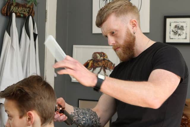 Harry Gough of the Barbers Collective