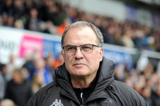 IPSWICH, ENGLAND - MAY 05: Leeds United manager Marcelo Bielsa during the Sky Bet Championship match between Ipswich Town and Leeds United at Portman Road on May 5, 2019 in Ipswich, England. (Photo by Hannah Fountain - CameraSport via Getty Images)