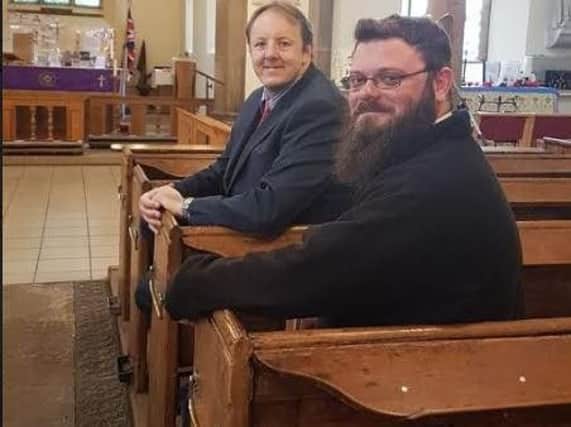 Chesterfield MP Toby Perkins with Reverend Cooke.