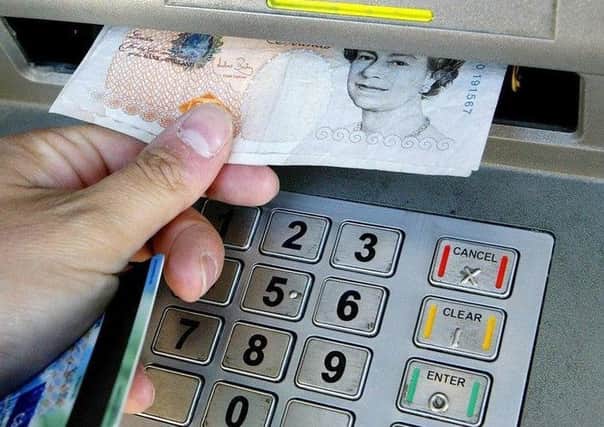 Cash machine numbers are dwindling.