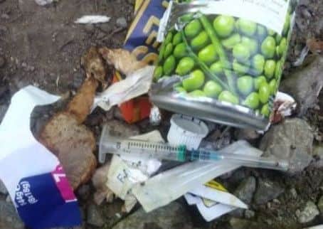 Needles were found dumped on a public footpath in Tupton.