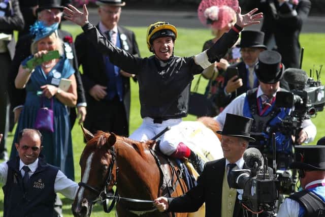 Yorkshire Cup favourite Stradivarius, ridden by Frankie Dettori, after winning the Gold Cup at Royal Ascot last season (PHOTO BY: Daniel Leal-Olivas/Getty Images).