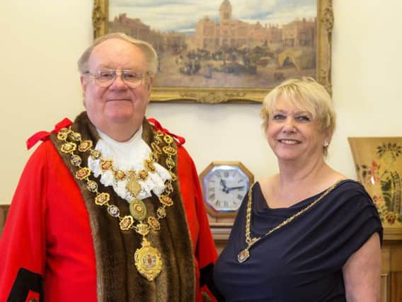 Councillor Gordon Simmons (mayor) and Councillor Kate Caulfield (mayoress).