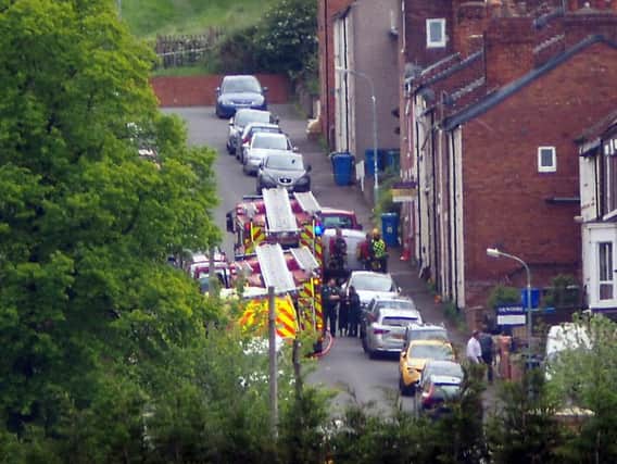 Two fire engines are currently at the houseon Stanley Street, Chesterfield.