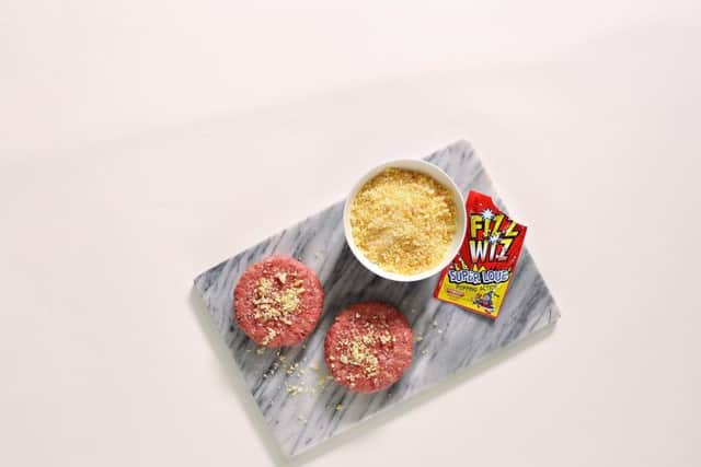 The popping candy is used to garnish the meat after cooking through