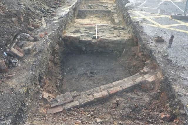 Archaeologists have found remains in trenches dug at the site.