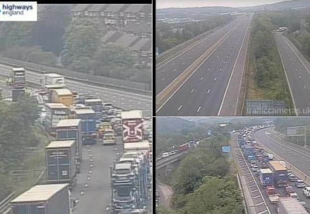 The northbound M1 is closed due to a serious collision near Meadowhall