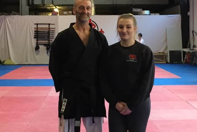 Chesterfield man Steve Ainscough and his daughter Izzie, who helped rescue a Sheffield music producer who had fallen down a cliff in Sheffield.