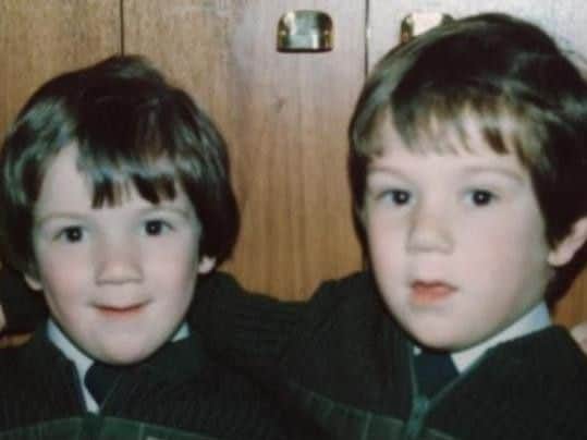 Steven and Andrew Marshall, aged six.