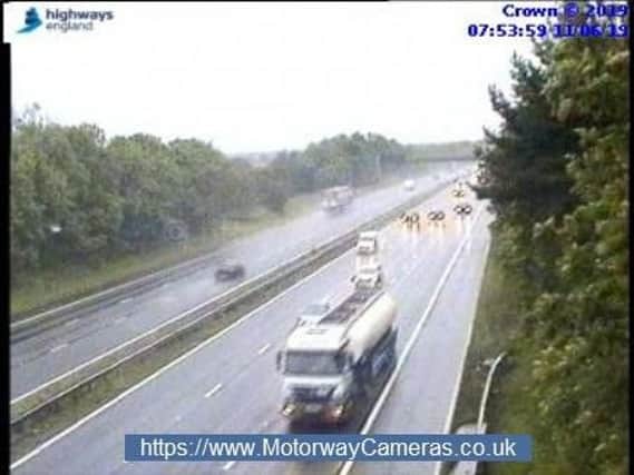 M1 junction 21 this morning