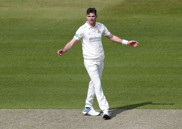 Jimmy Anderson - on top form against Derbyshire on day one.