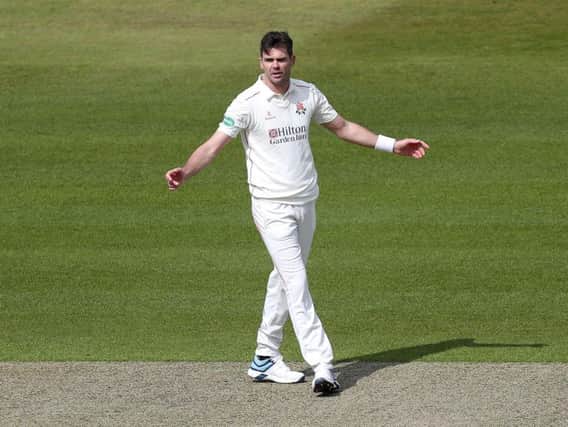 Jimmy Anderson ripped through the Derbyshire innings.