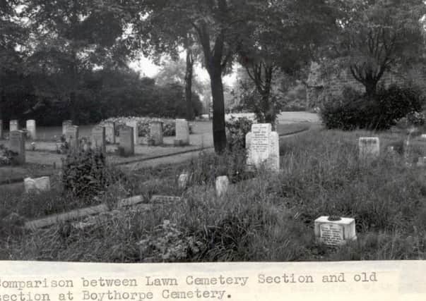 An old picture of Boythorpe Cemetery.