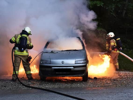 Firefighters were called to a vehicle blaze in Killamarsh last night. Stock image.