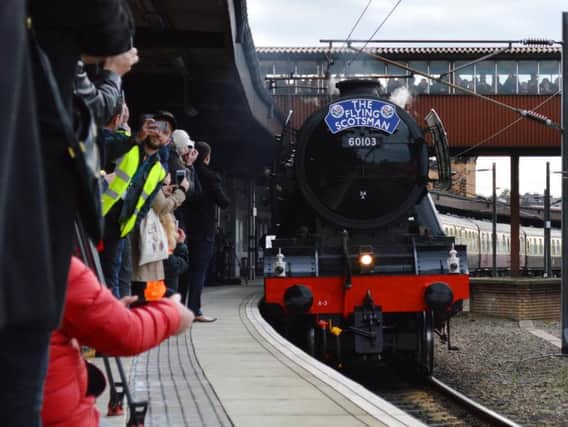 The Flying Scotsman is heading to Chesterfield this weekend. Photo - Network Rail