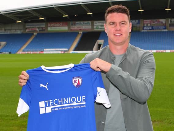 Anthony Gerrard returned to the Proact today to become a Spireite (Pic: Tina Jenner)