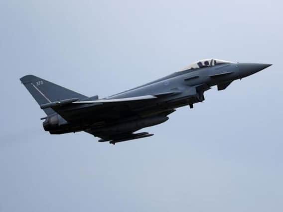 RAF Typhoon, caption PHIL NOBLE/AFP/Getty Images